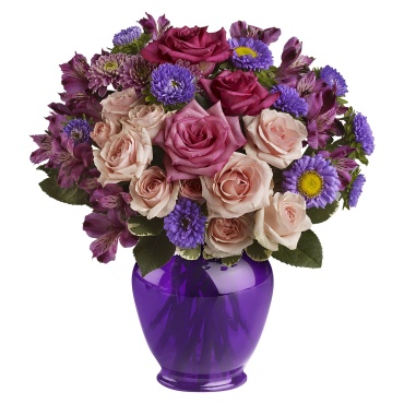 Purple Medley Bouquet with Roses